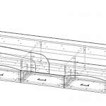 Чертеж Кровать с 3 ящиками Бонни 7 BMS