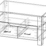Чертеж Журнальный стол Шелли - 16 BMS