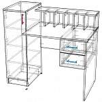 Чертеж Письменный стол Прага-2 BMS