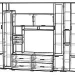 Чертеж Мебельная стенка Статус-2 BMS
