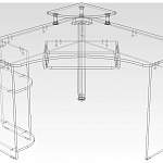 Чертеж Стол угловой компьютерный Myau СУ-8 BMS