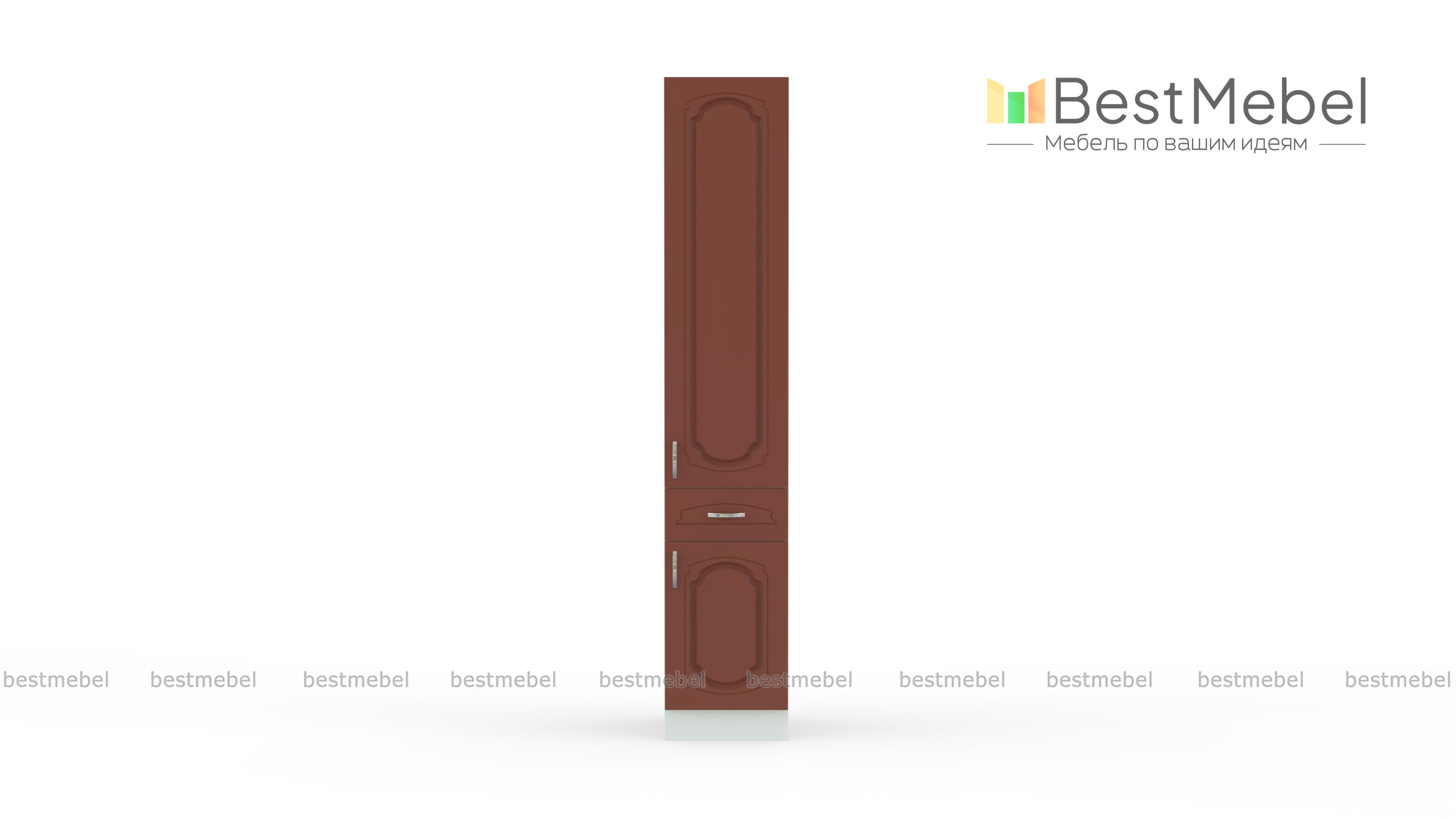 Шкаф пенал с дверцами и 1-м ящиком Настя BMS - Фото