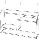 Чертеж Настенная полка Брисбен 4 BMS