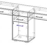 Чертеж Письменный стол Джейн-7Я BMS