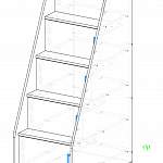Чертеж Лестница для кровати Оливер BMS