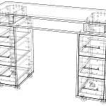 Чертеж Стол маникюрный Пеппи BMS