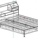 Чертеж Кровать с полками Молли 44 BMS