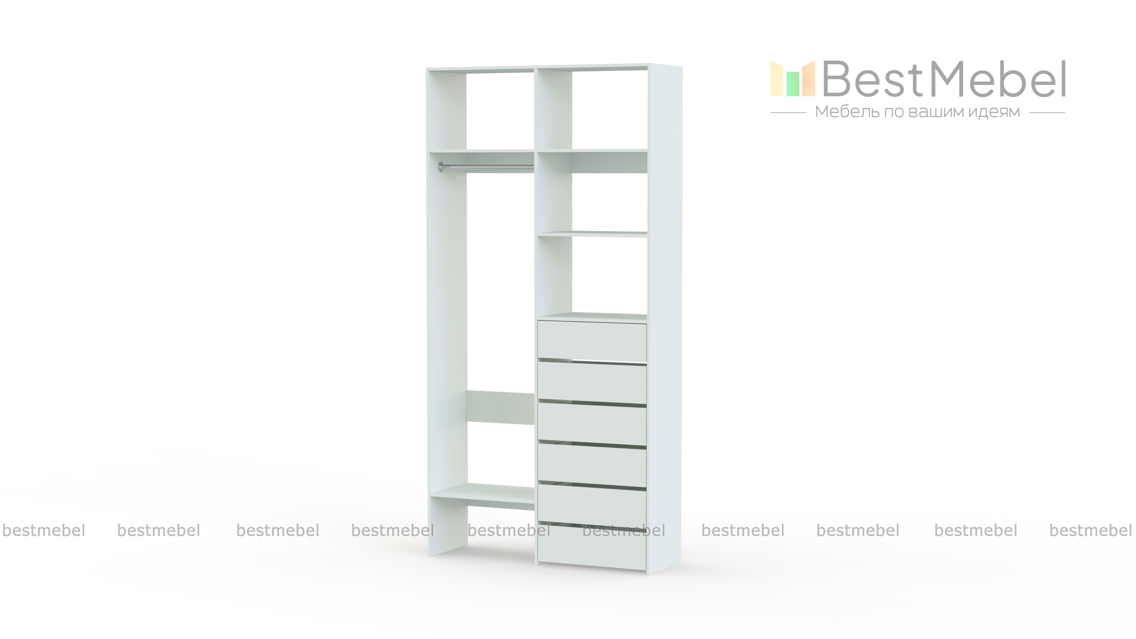 Стеллаж для одежды Мирта 38 BMS