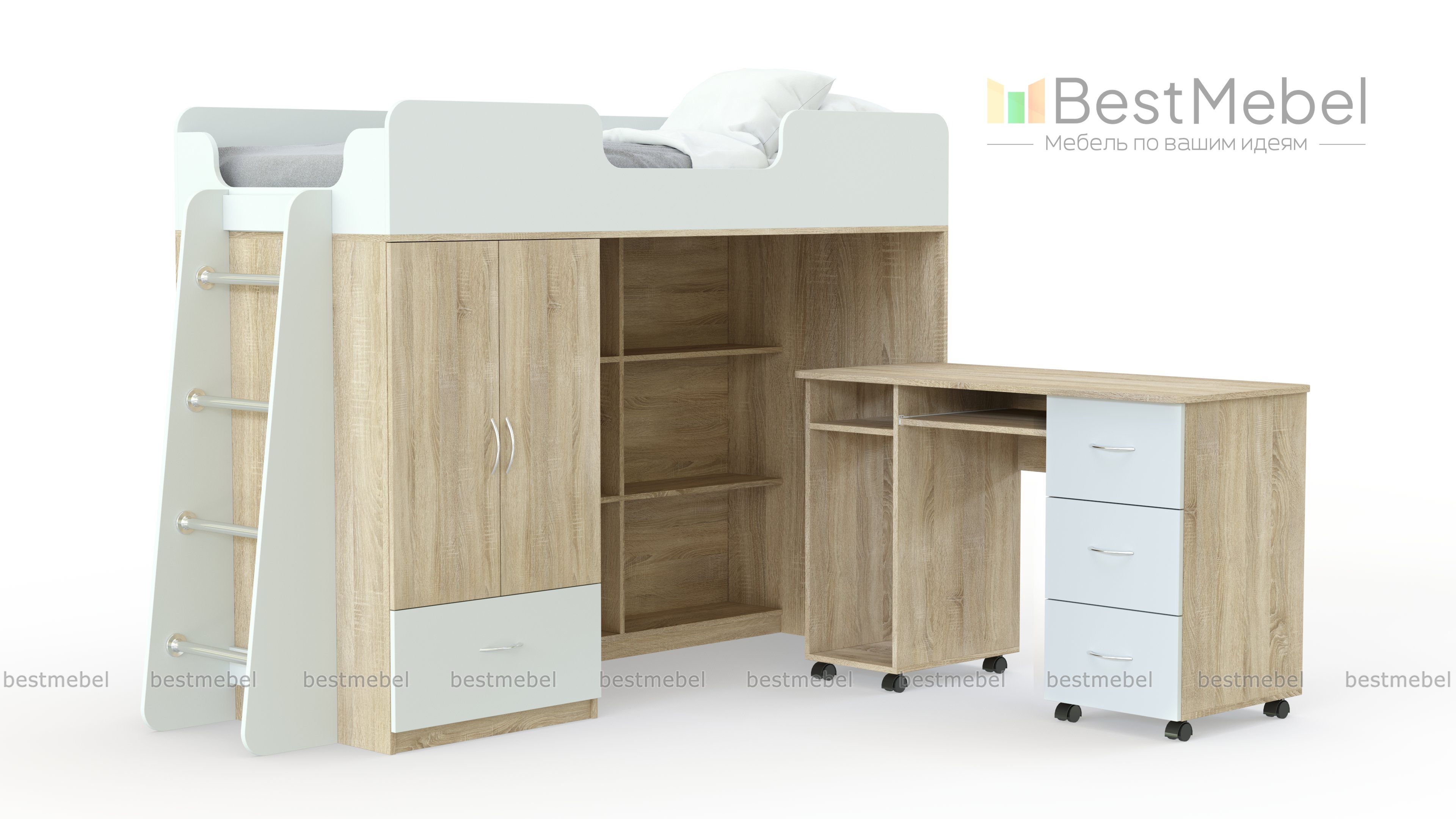 Кровать-чердак Миф 3 BMS