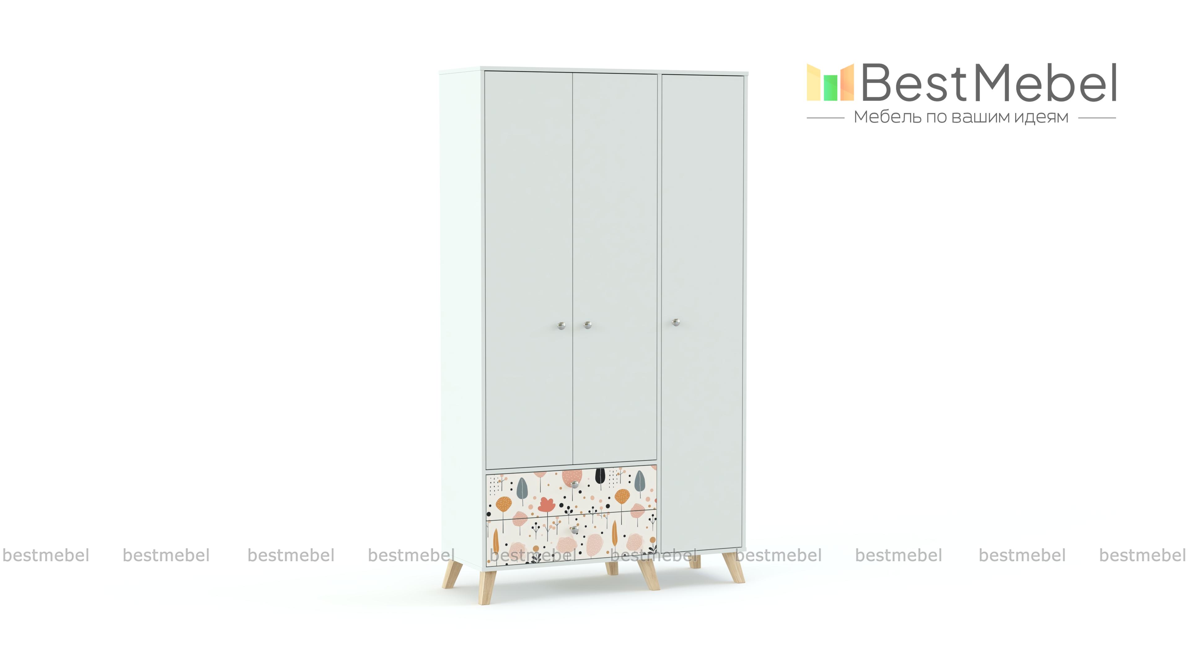 Шкаф распашной Эльза 3 BMS - Фото