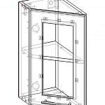Чертеж Шкаф верхний торцевой остекленный Валерий BMS
