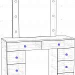 Чертеж Туалетный столик Мирроу 3 BMS