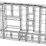 Чертеж Мебельная стенка Глория 2 BMS