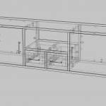 Чертеж Тумба под ТВ Маджента 5 BMS