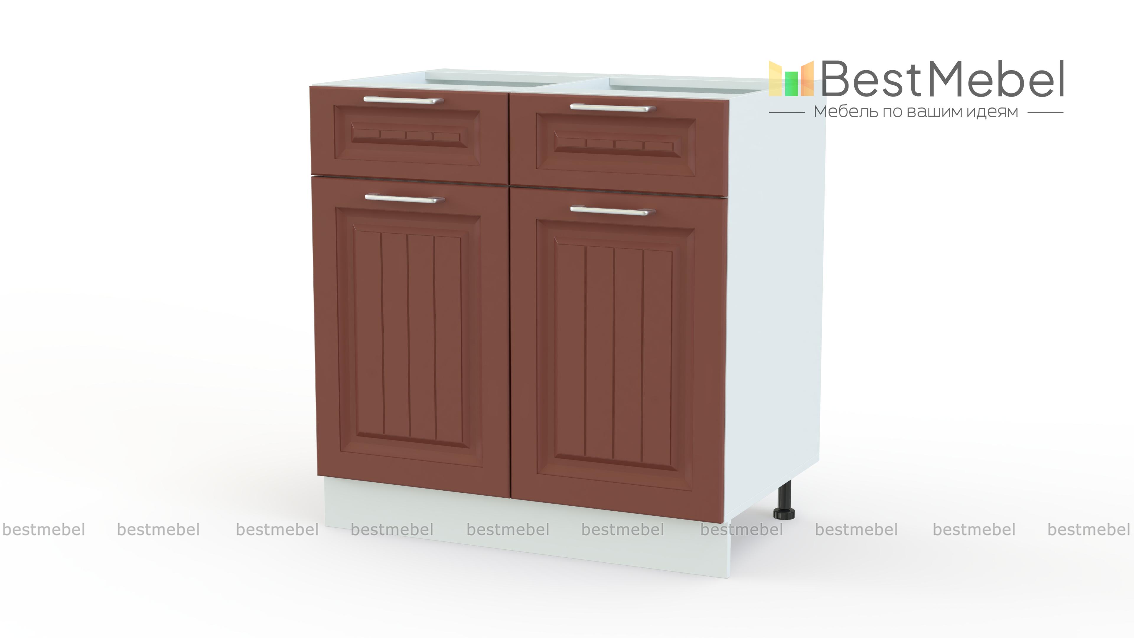 Шкаф нижний с 2-мя дверцами и 2-мя ящиками Европа BMS - Фото