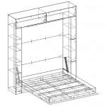 Чертеж Шкаф-кровать с диваном Верона BMS